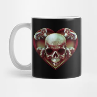 Skull Bones Heart Mug